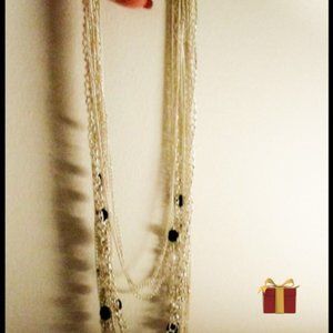 SILVER CHAIN AND EARRING SET NWOT